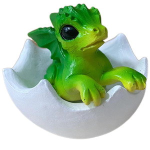 New Exquisite Religious Fairy Hatching Eggshell Dragon Resin Figurine Eco-Friendly Home Desk <b>Ornament</b> - Product Image 3