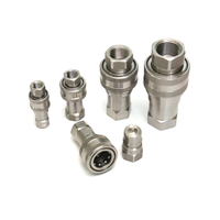 Couplage rapide pour excavatrice hydraulique ISO 7241B, raccord de tuyau à valve à aiguille hydraulique 3/4" NPT, coupleur rapide