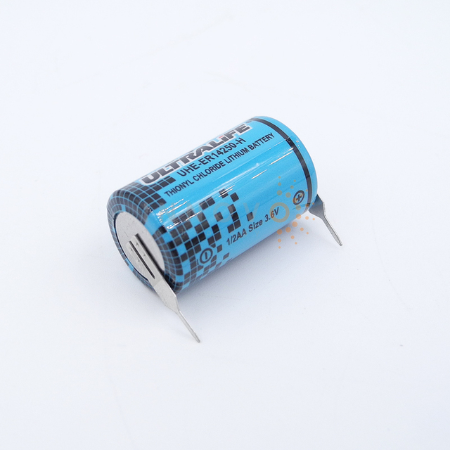 Ultralife UHE-ER14250-H 1.2AH 1200mAH 1/2AA Lithium Thionyl Chloride 3.6V Battery with PC pin ER14250-2PT DIP-2