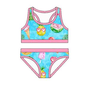Conjunto de Traje de Baño para Niña, Elegante Traje de Baño Infantil de Dos Piezas, <span class=keywords><strong>Bikinis</strong></span> y Ropa de Playa para Niñas, Atuendo de Verano para Piscina, Servicio OEM Personalizado - Product Image 2