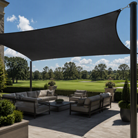 Voile d'ombrage HDPE multi-tailles en formes triangulaires et rectangulaires pour terrasses de jardin, patios et abris d'extérieur polyvalents