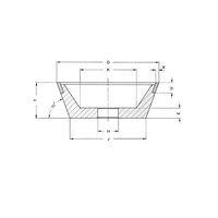 Meule CBN standard personnalisée de type bol 11V9, disque abrasif CBN pour l'affûtage des outils de coupe en acier HSS et en alliage dur