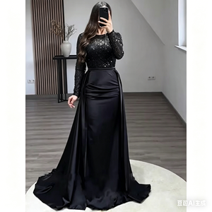Vestido de Noche Elegante de Manga Larga con Lentejuelas para Mujer, Vestido Formal de Lujo para Banquete, Reunión Anual, Fiesta, Anfitriona - Product Image 5