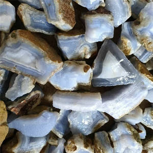 도매 천연 블루 레이스 마노 원시 크리스탈 스톤 치유 차크라 옥수 돌 - Product Image 3