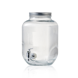 Luxe 4l Glazen Drank Dispenser Sets Roestvrijstalen Spigot Sap <span class=keywords><strong>Water</strong></span> Drank Drank Drank Dispenser Voor Buiten, Feesten - Product Image 4