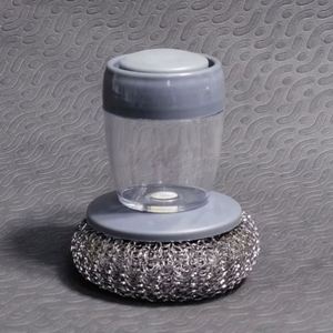 Automatic Iquid Dispenser Cleaner Palm Brush Handle <b>Sponge</b> Removable Brush Kitchen Dishwashing Brush With Soap Dispenser - Product Image 5