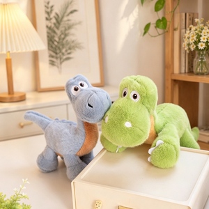 Peluche de dinosaure de dessin animé personnalisée OEM/ODM - T-rex marron personnalisé avec de grands yeux mignons - Product Image 2