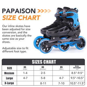 Chaussures de patinage à 3 roues pour filles et garçons, taille réglable, patins à roulettes en ligne avec coque rigide en PP, ventes chaudes - Product Image 4