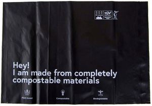 XC-BIO Eco-Friendly <b>Compostable</b> Mailing <b>Bags</b> EN13432 Certified for Shoes Clothing Packaging 100% Biodegradable Silk Screen - Product Image 4