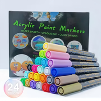 Stylos marqueurs à peinture acrylique de qualité supérieure pour les travaux manuels, fournitures artistiques pour le marquage et la peinture sur bois, toile, pierre, roche, céramique