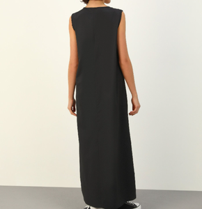Vestido Largo <span class=keywords><strong>Maxi</strong></span> para Mujer Musulmana, Color Sólido, Sin Mangas, Estilo Chic, Abaya, Ropa de Alta Calidad, Vestidos Línea A, Venta al Por Mayor de Fábrica - Product Image 3