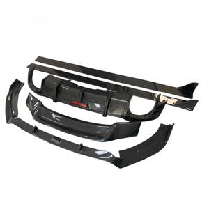 Pour Audi <span class=keywords><strong>Rs5</strong></span> <span class=keywords><strong>B9</strong></span> berline 2017-2019 lèvre avant en Fiber de carbone, jupes latérales, diffuseur arrière, becquet - Product Image 2