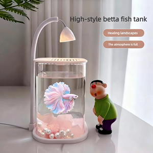 Pecera Súper Transparente Específica para Guppys - Popular Pecera Pequeña para Guppys - Pecera Rectangular Creativa para Plantas Acuáticas para Guppys - Product Image 4