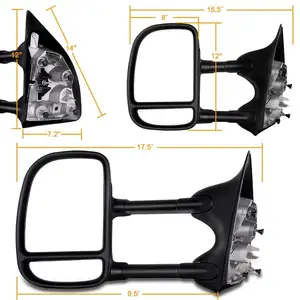 Power Control Heated Manual Tow Side Mirrors Telescoping Folding Towing Mirrors For Ford F250 For F350 F450 F550