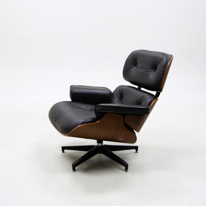 Fauteuil de relaxation individuel en cuir de style moderne, pivotant, avec repose-pieds, pour salon, balcon, marron, fauteuil de sieste - Product Image 5