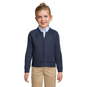 Uniforme <span class=keywords><strong>Scolaire</strong></span> Filles Coton Modal École Brodé Marine Pull Zip Avant Cardigan Pull Unisexe Soft Shell Veste - Product Image 6