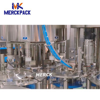 Machine de remplissage automatique d'eau minérale CGF8-8-3, ligne de production de bouteilles PET à haute vitesse 3-en-1 (rincage, remplissage, bouchage)