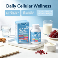 Booster d'énergie cellulaire pour adultes, liposomal, NAD, resvératrol, berbérine, quercétine, antioxydant, soutien immunitaire, vitamine D3, magnésium