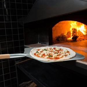 Herramienta de pizza Mango de madera desmontable <span class=keywords><strong>Pala</strong></span> de paleta de pizza de aluminio para pizza grande para restaurante - Product Image 5