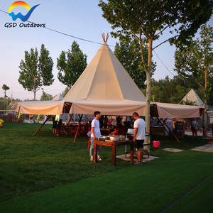 Unique Glampingg Luxury <b>Tent</b> Outdoor Waterproof Canvas Tipi Family Party <b>Tent</b> Camping Teepee Large <b>Tent</b> TP428 Outdoor Canvas Gla - Product Image 1