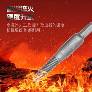 Extractor de tornillos rotos de vástago hexagonal con estrías en espiral, herramienta métrica de acero industrial para remover tornillos dañados para taladro eléctrico - Product Image 2