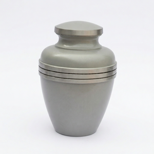 Urna Funeraria de Metal Portátil para Cenizas Humanas, Urna Conmemorativa Moderna con Impresión Personalizada - Artesanía India - Product Image 1
