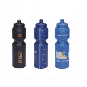 La certificación ISO libre de BPA 750ml portátil botella de agua potable botella empuje la tapa