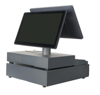 Tout en un écran tactile pos machine système pos avec imprimante windows os