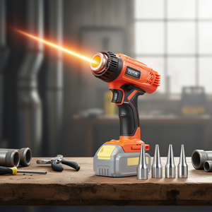 Pistola de Calor Inalámbrica Vevor de 20 V y 550 °C con Pantalla LCD, 4 Boquillas, Herramienta Eléctrica Profesional - Product Image 2