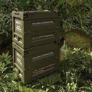 Caja <span class=keywords><strong>de</strong></span> Almacenamiento Rectangular Multiusos Estilo Japonés para Acampar al Aire Libre, Organizador Plegable <span class=keywords><strong>de</strong></span> Plástico Grueso con Impresión, para Uso en el Maletero del Automóvil - Product Image 2