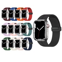Bracelet sport à boucle magnétique pliable pour Apple Watch 38mm 40mm 41mm 42mm 44mm 45mm 46mm 49mm, bracelet pour femmes et hommes