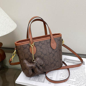 豪华设计师便携式水桶包拉链闭合聚酯几何图案中国在线批发模型6608 - Product Image 3