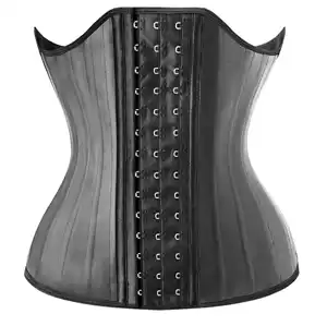 High quality Compression women durable natural latex slimming steel bone belly gaine corset control waist cincher sheath