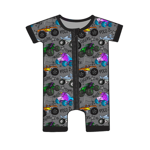 Jumpsuit Bayi Rajut Custom Desain Cetak Mobil Musim Gugur, Pakaian Bambu dengan Ritsleting Dua Arah, Romper Bayi Kasual Unisex - Product Image 5