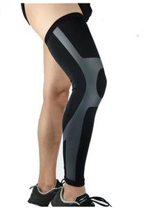 Spor tam boy diz sıkıştırma kolları basketbol dizlik kaymaz şerit ile buzağı ve Shin korumak - Product Image 4