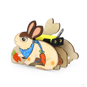 खरगोश स्टेम सीखने के लिए इलेक्ट्रिक खिलौना inflatable diy असेंबली पहेली किट बच्चों के लिए विज्ञान किट - Product Image 2