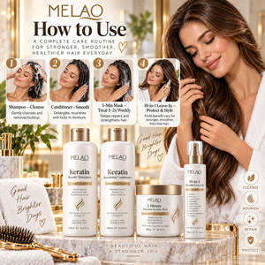 Ensemble Shampooing et Après-Shampooing à la Kératine Marque Blanche Sans Sulfate Sans Parabène à l'Huile d'Argan Lissant et Réparateur pour Femmes - Product Image 5