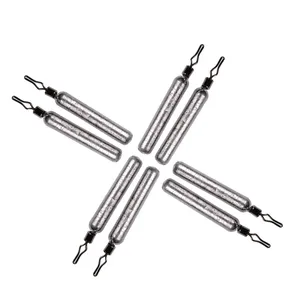 LUSHAZER Plomos de Pesca 5g 7g 10g 12g 15g 17g, Plomada Cilíndrica para Drop Shot con Eslabón Giratorio, Accesorios para Montajes de Pesca - Product Image 3