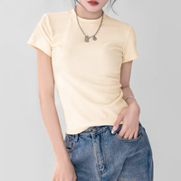 T-shirts courts imprimés en coton 220 g/m² tendance pour le sport, coupe ajustée, style Y2K, pour femmes et jeunes filles