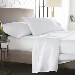 Factory Wholesale 100% Cotton Hotel Bedding Set Custom Soft And Breathable Flat Bed Sheet Pillowcase Duvet Cover