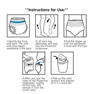 Pañales para Adultos Personalizados Unisoft al por Mayor, Tecnología Avanzada de Bloqueo de Olores, Súper Absorbentes, Transpirables, Tipo Pull-Up - Product Image 6