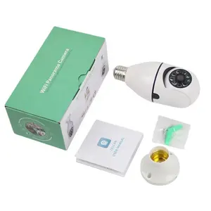 Camera Không Dây Bóng Đèn Điện Xoay Chiều Gắn Trần Camera Tự Động Wifi 90 Độ 360 V380 Pro