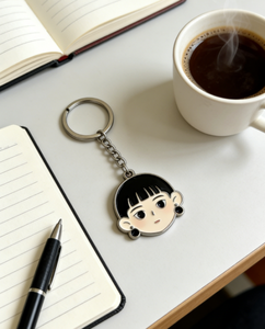 Custom Enamel Metal Keychain Custom Logo People Shape Personalized Metal Soft Hard Enamel Souvenir Keyring Creative Keychain