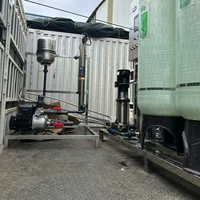 Système de filtration d'eau potable par osmose inverse HBHJ 1T/H avec pompe, réservoir sous pression en PRV, sable de quartz et charbon actif