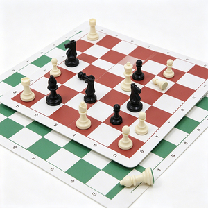 Set di <span class=keywords><strong>Scacchi</strong></span> in Pelle 51*51cm, Scacchiera Pieghevole Portatile, Accessori per Gioco da Tavolo per <span class=keywords><strong>Principianti</strong></span>, Vendita all'Ingrosso - Product Image 4