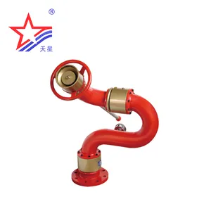 Canhão de água rotativo manual ajustável, equipamento de combate a incêndios personalizável com preço de fábrica e acessório para monitor de incêndio