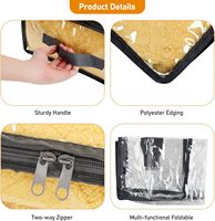 Sacs de pull de rangement transparents organisateur de draps de lit pliable en plastique vinyle fermeture éclair fourre-tout sacs pour placard vêtements couvertures