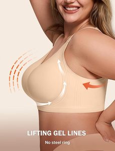 Reggiseni push-up personalizzati OEM con logo, reggiseni senza fili e senza cuciture da donna, <span class=keywords><strong>bralette</strong></span> a copertura totale, reggiseni comodi senza ferretto - Product Image 5