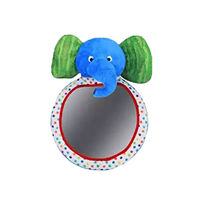 Miroir en peluche en forme d'éléphant de dessin animé bleu de haute qualité personnalisé OEM, taille personnalisée, décoration moderne de chambre d'enfant