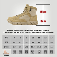 Bottes tactiques en nylon Ripstop Cordura Coyote Tan, bottes tactiques HydroGuard imperméables et antidérapantes, chaussures de patrouille